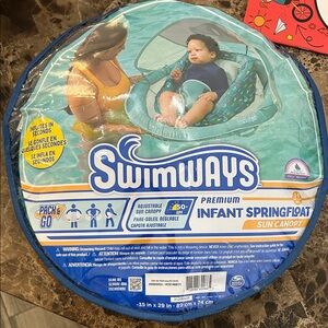 SwimWays Infant Spring Float with Sun Canopy - Blue